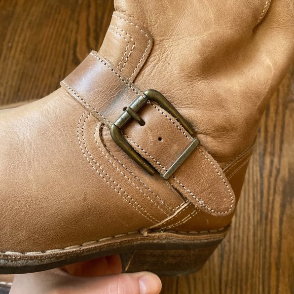 Vintage Genuine Leather Moto Boots - Picture 6 of 12